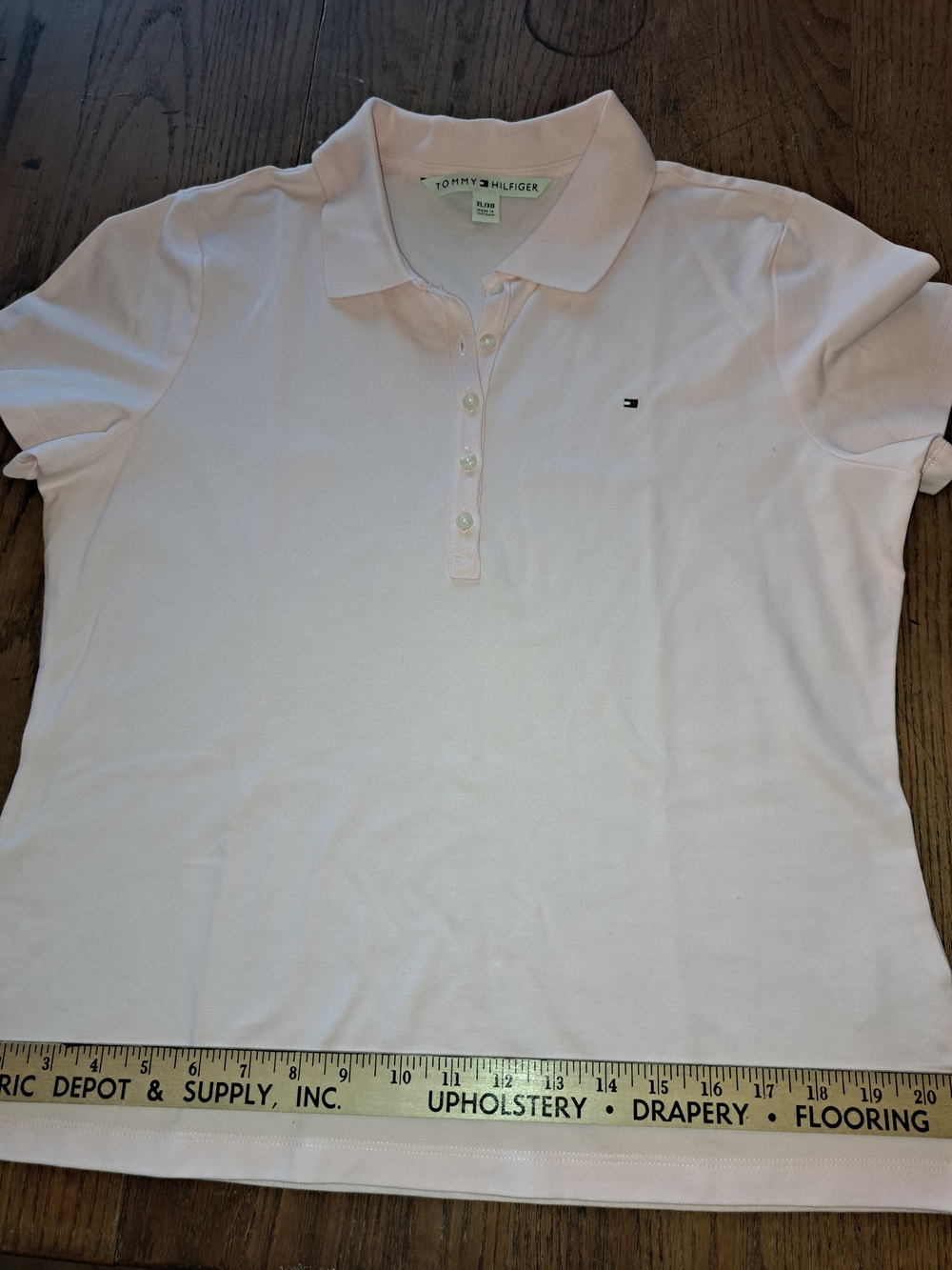 Tommy Hilfiger Light Pink Button-Down Polo Top